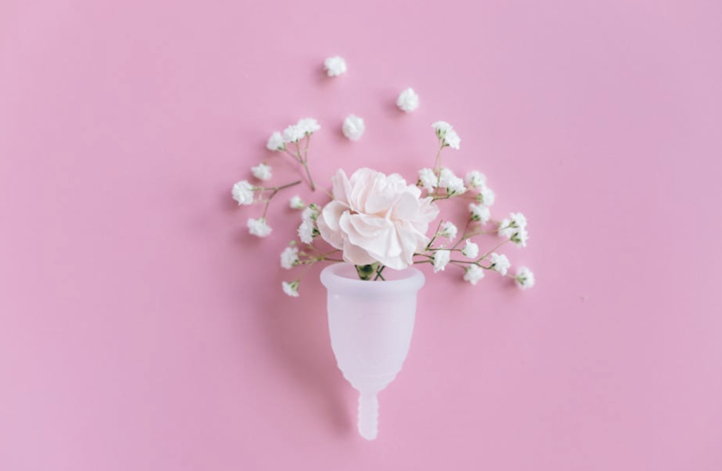 pink background with flowers