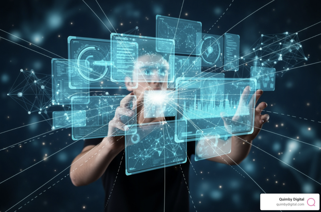 Man looking at a screen