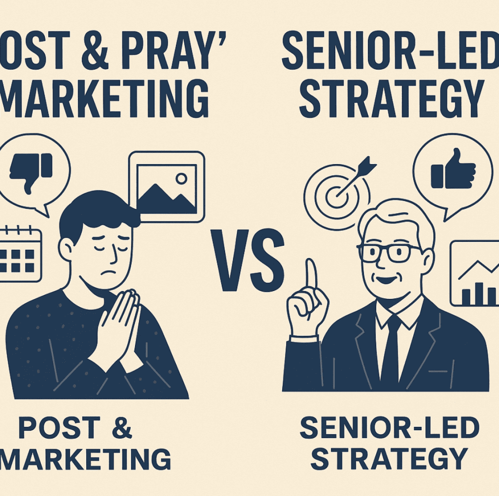 infographic with senior-leg strategy 