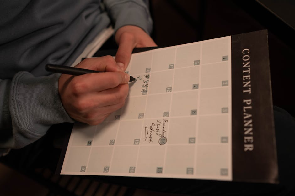 calendrier handwriting