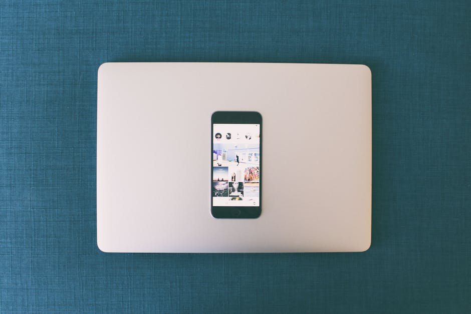 smartphones on a white board and green colors