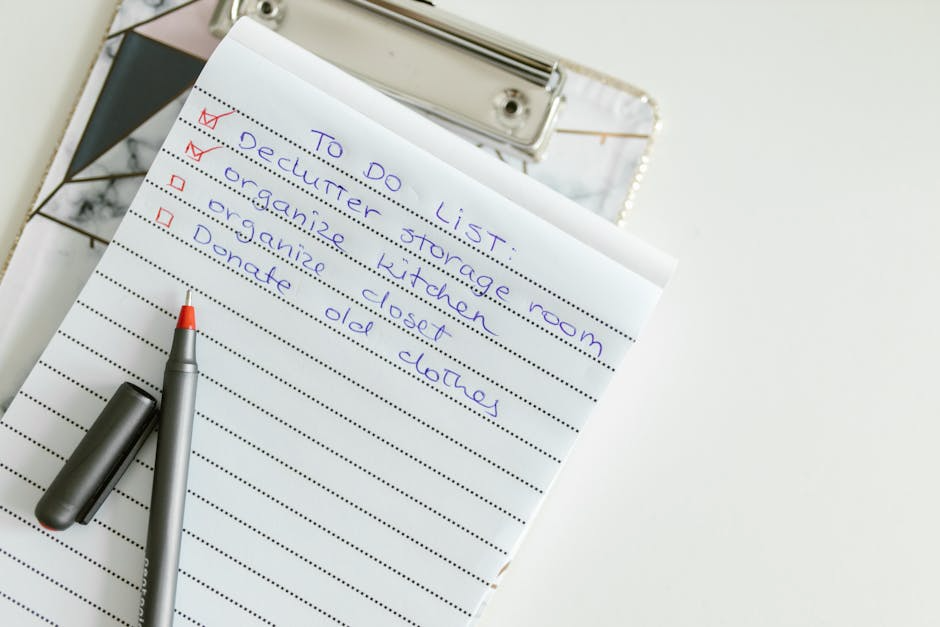 checklist on a clipboard - social media agency rochester Handwritten to-do list on paper