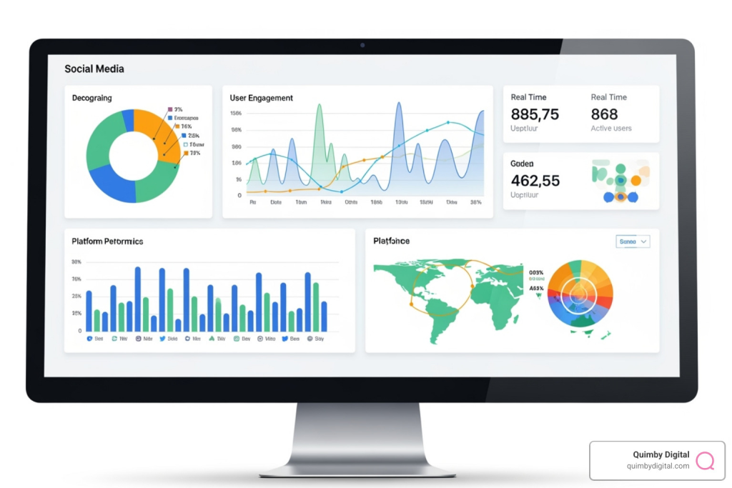 social media analytics dashboard - Social media audits Dashboard displaying social media analytics
