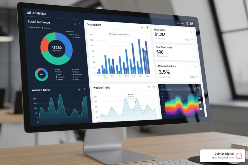Data analytics dashboard with graphs