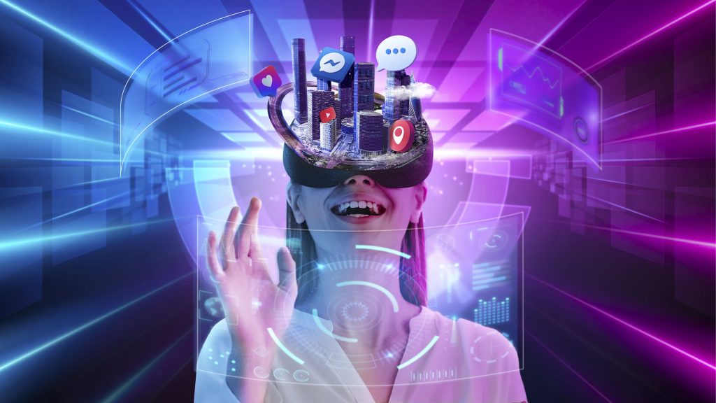 woman in futuristic world ai 