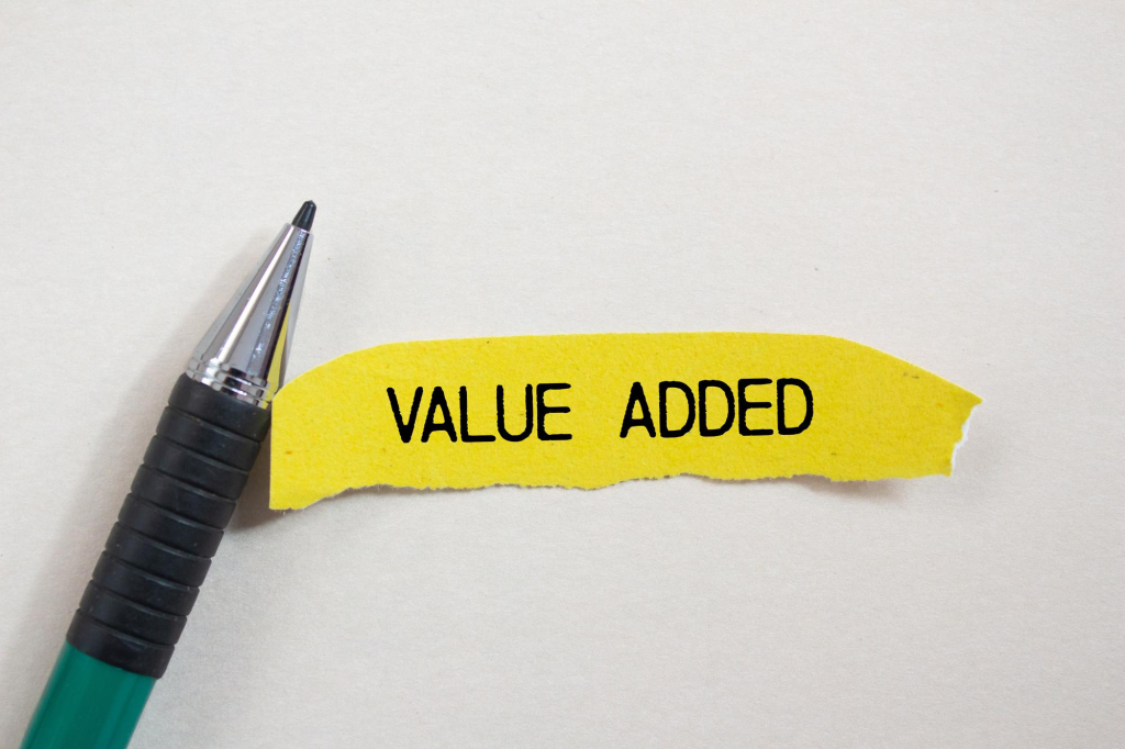 Pen next to 'VALUE ADDED' label