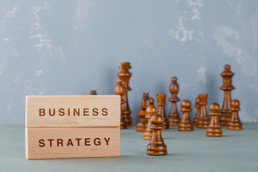 Chess pieces representing business strategy