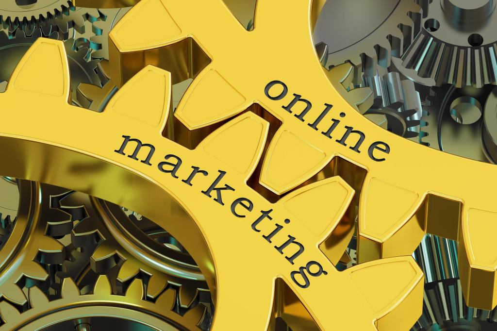 marketing online yellow wheel