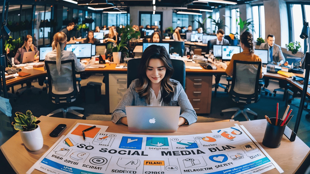 woman working in a office