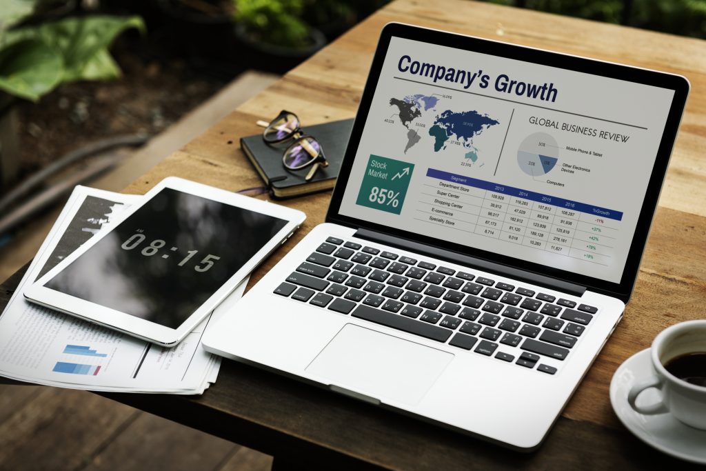 digital laptop working global business concept scaled