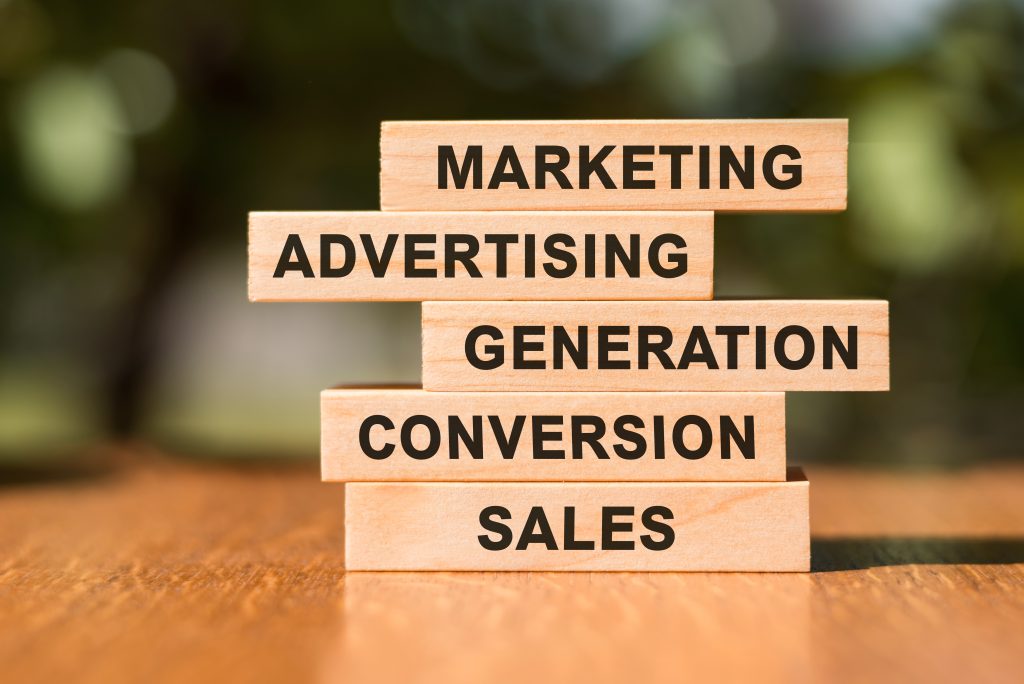 lead generation concept wooden blocks business funnel scaled