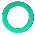 Cutout of green circle.